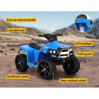 Thumbnail for Rigo Kids Ride On ATV Quad Motorbike Car 4 Wheeler Electric Toys Battery Blue