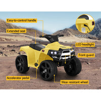 Thumbnail for Rigo Kids Ride On ATV Quad Motorbike Car 4 Wheeler Electric Toys Battery Yellow