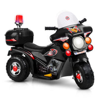 Thumbnail for Rigo Kids Electric Ride On Police Motorcycle Motorbike 6V Battery Black