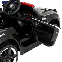 Thumbnail for Rigo Kids Ride On Car Electric Patrol Police Cars Battery Powered Toys 12V Black