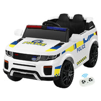 Thumbnail for Rigo Kids Ride On Car Electric Patrol Police Toy Cars Remote Control 12V White