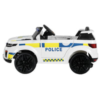 Thumbnail for Rigo Kids Ride On Car Electric Patrol Police Toy Cars Remote Control 12V White