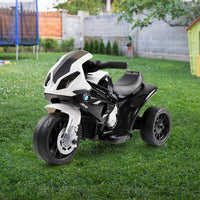 Thumbnail for Kids Ride On Motorbike BMW Licensed S1000RR Motorcycle Car Black