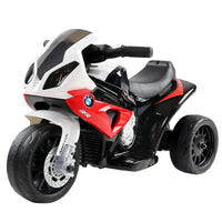 Thumbnail for Kids Ride On Motorbike BMW Licensed S1000RR Motorcycle Car Red