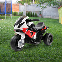 Thumbnail for Kids Ride On Motorbike BMW Licensed S1000RR Motorcycle Car Red