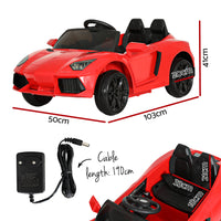 Thumbnail for Rigo Kids Ride On Car Outdoor Electric Toys Battery Remote Control MP3 12V Red