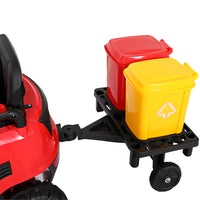 Thumbnail for Rigo Kids Ride On Car Street Sweeper Truck w/Rotating Brushes Garbage Cans Red