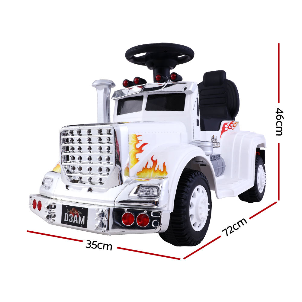 Ride On Cars Kids Electric Toys Car Battery Truck Childrens Motorbike Toy Rigo White