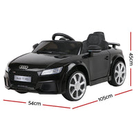 Thumbnail for Kids Ride On Car Audi Licensed TT RS Black