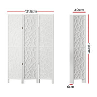 Thumbnail for Artiss 3 Panel Room Divider Screen 122x170cm Clover White