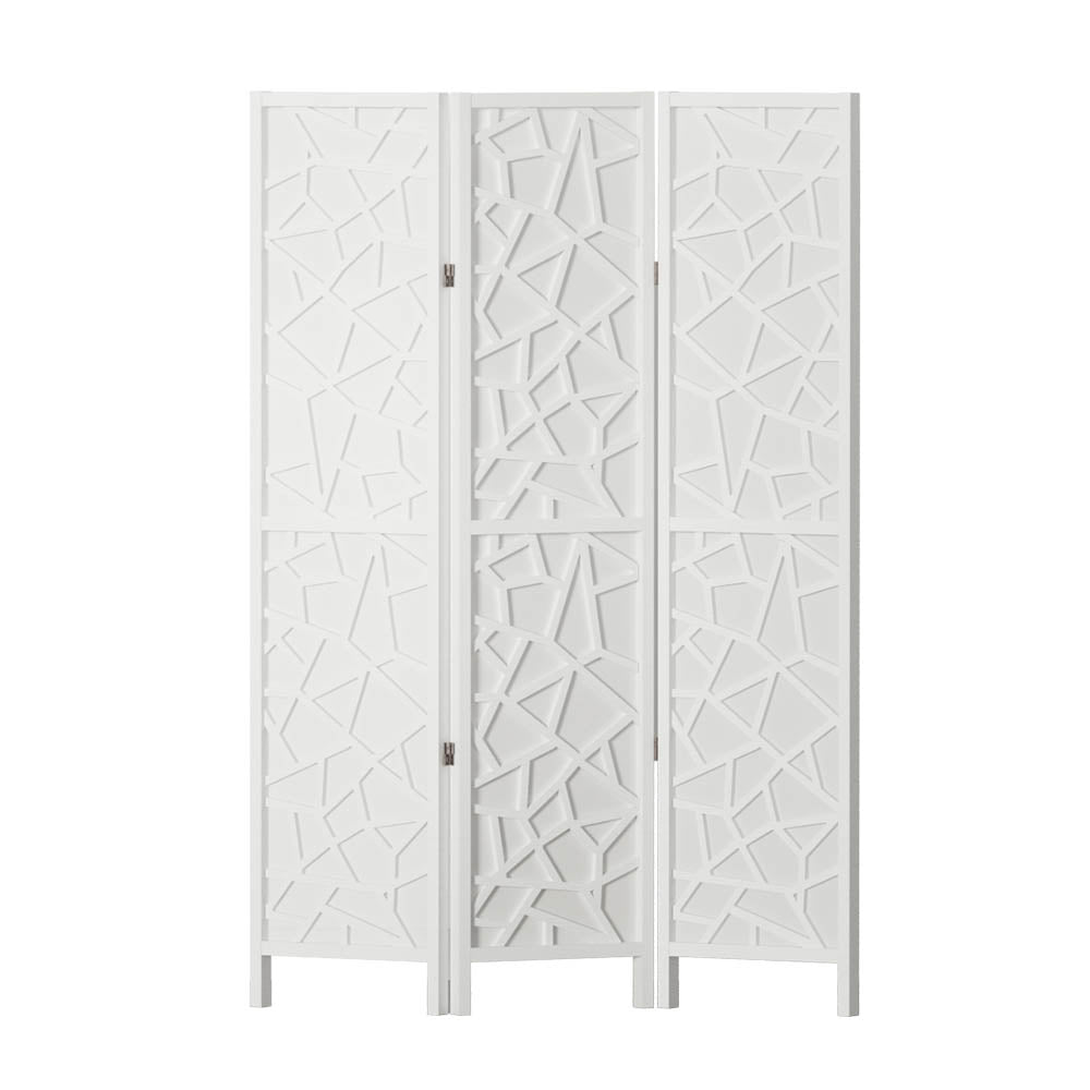 Artiss 3 Panel Room Divider Screen 122x170cm Clover White