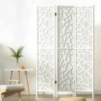 Thumbnail for Artiss 3 Panel Room Divider Screen 122x170cm Clover White