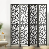 Thumbnail for Artiss 4 Panel Room Divider Screen 162x170cm Clover Black