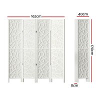 Thumbnail for Artiss 4 Panel Room Divider Screen 162x170cm Clover White