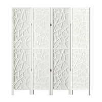 Thumbnail for Artiss 4 Panel Room Divider Screen 162x170cm Clover White