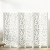 Thumbnail for Artiss 6 Panel Room Divider Screen 244x170cm Clover White