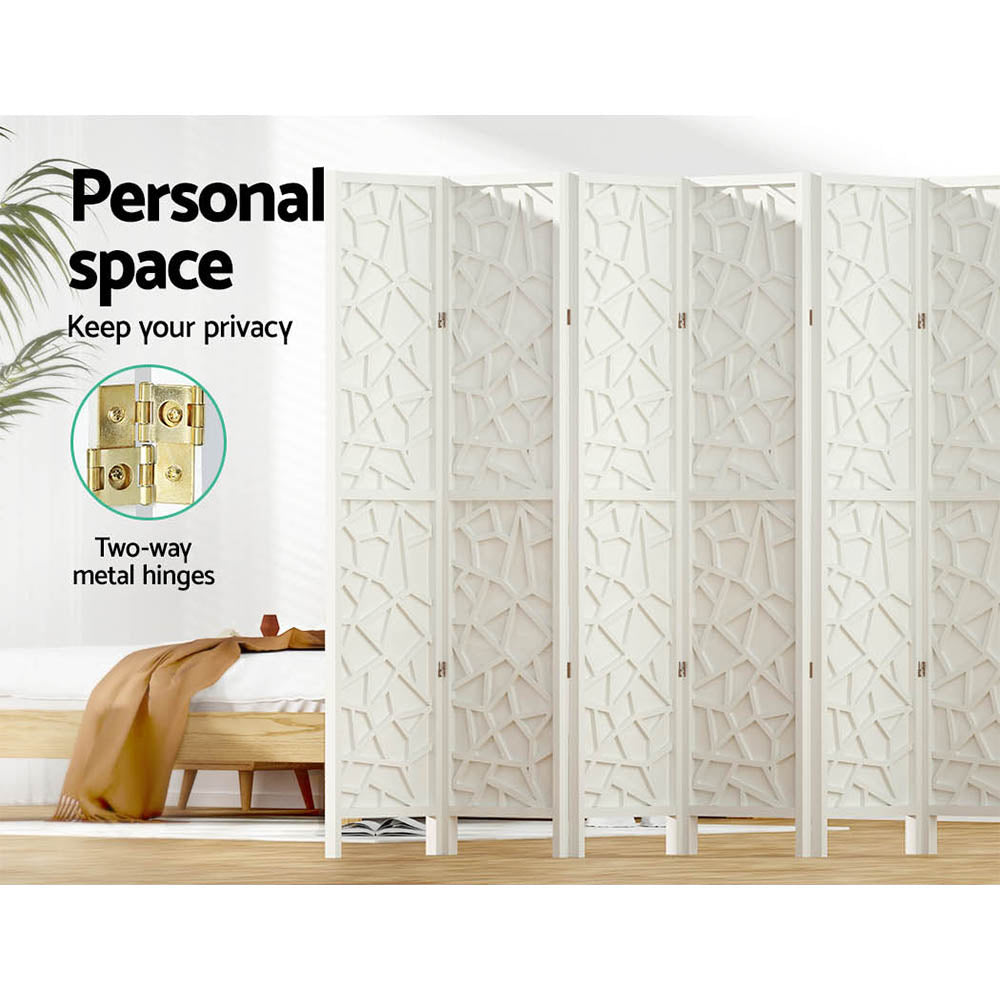 Artiss 8 Panel Room Divider Screen 325x170cm Clover White