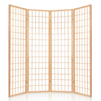 Thumbnail for Artiss 4 Panel Room Divider Screen 174x179cm Natural