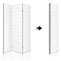 Thumbnail for Artiss 4 Panel Room Divider Screen 174x179cm White