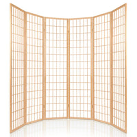 Thumbnail for Artiss 6 Panel Room Divider Screen 261x179cm Natural