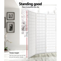 Thumbnail for Artiss Room Divider Screen Wood Timber Dividers Fold Stand Wide White 8 Panel