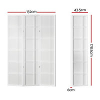 Thumbnail for Artiss 3 Panel Room Divider Screen 132x179cm Nova White