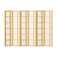 Thumbnail for Artiss 6 Panel Room Divider Screen 265x179cm Nova Natural