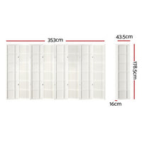 Thumbnail for Artiss 8 Panel Room Divider Screen 353x179cm Nova White