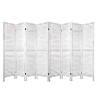 Thumbnail for Artiss 8 Panel Room Divider Screen 326x170cm Louver White