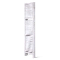 Thumbnail for Artiss 4 Panel Room Divider Screen 163x170cm Shelf White