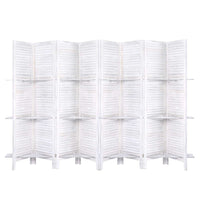 Thumbnail for Artiss 8 Panel Room Divider Screen 326x170cm Shelf White