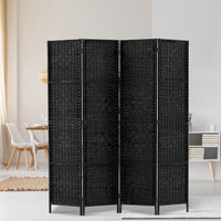 Thumbnail for Artiss 4 Panel Room Divider Screen Privacy Timber Foldable Dividers Stand Black