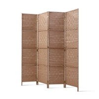 Thumbnail for Artiss 4 Panel Room Divider Screen Privacy Timber Foldable Dividers Stand Natural