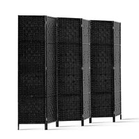 Thumbnail for Artiss 6 Panel Room Divider Screen Privacy Timber Foldable Dividers Stand Black