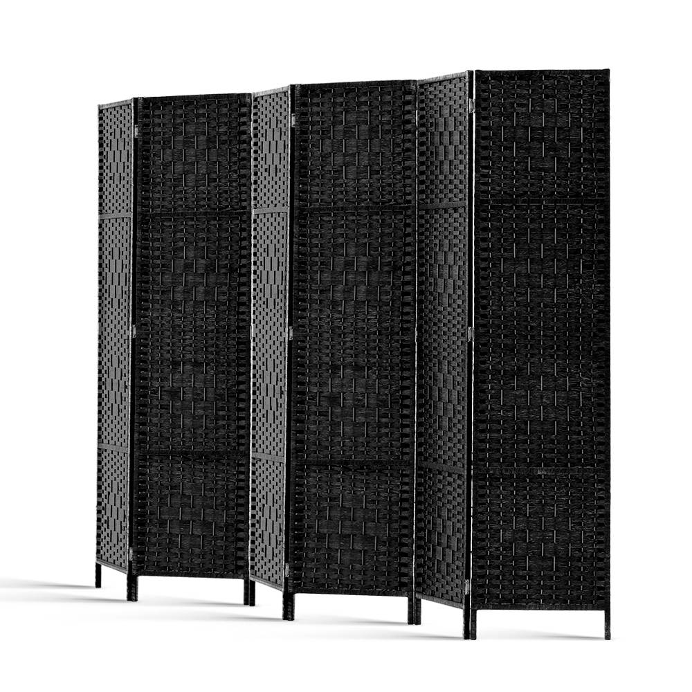 Artiss 6 Panel Room Divider Screen Privacy Timber Foldable Dividers Stand Black