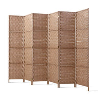 Thumbnail for Artiss 6 Panel Room Divider Screen Privacy Timber Foldable Dividers Stand Natural