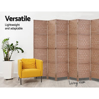 Thumbnail for Artiss 6 Panel Room Divider Screen Privacy Timber Foldable Dividers Stand Natural