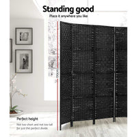 Thumbnail for Artiss 8 Panel Room Divider Screen Privacy Timber Foldable Dividers Stand Black