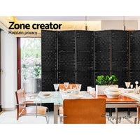 Thumbnail for Artiss 8 Panel Room Divider Screen Privacy Timber Foldable Dividers Stand Black