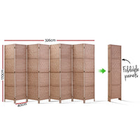 Thumbnail for Artiss 8 Panel Room Divider Screen Privacy Timber Foldable Dividers Stand Natural