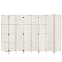 Thumbnail for Artiss 8 Panel Room Divider Screen Privacy Timber Foldable Dividers Stand White