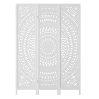 Thumbnail for Artiss 3 Panel Room Divider Screen 132x170cm Circle White