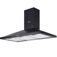 Thumbnail for Devanti Range Hood Rangehood 90cm 900mm Kitchen Canopy LED Light Wall Mount Black