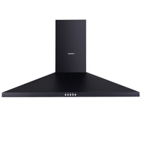 Thumbnail for Devanti Range Hood Rangehood 90cm 900mm Kitchen Canopy LED Light Wall Mount Black