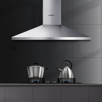 Thumbnail for Devanti Range Hood 90cm 900mm Kitchen Canopy Stainless Steel Rangehood Wall Mount