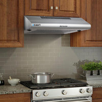 Thumbnail for DEVANTI Fixed Range Hood Rangehood Stainless Steel Kitchen Canopy 60cm 600mm