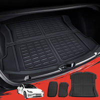 Thumbnail for 3PCS Car Rear Front Cargo Trunk Toolbox Luggage Rubber Mats for Tesla Model 3 2021-2022