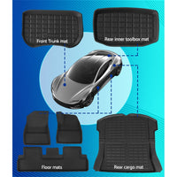 Thumbnail for Weisshorn Car Rubber Floor Mats for Tesla Model 3 Trunk Toolbox Cargo Mat Carpet