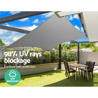 Thumbnail for Instahut Sun Shade Sail Cloth Shadecloth Rectangle Canopy Grey 280gsm 3x3m