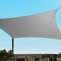 Thumbnail for Instahut Sun Shade Sail Cloth Shadecloth Rectangle Canopy Grey 280gsm 3x3m